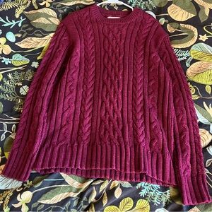 Cable Knit 100% Wool Sweater